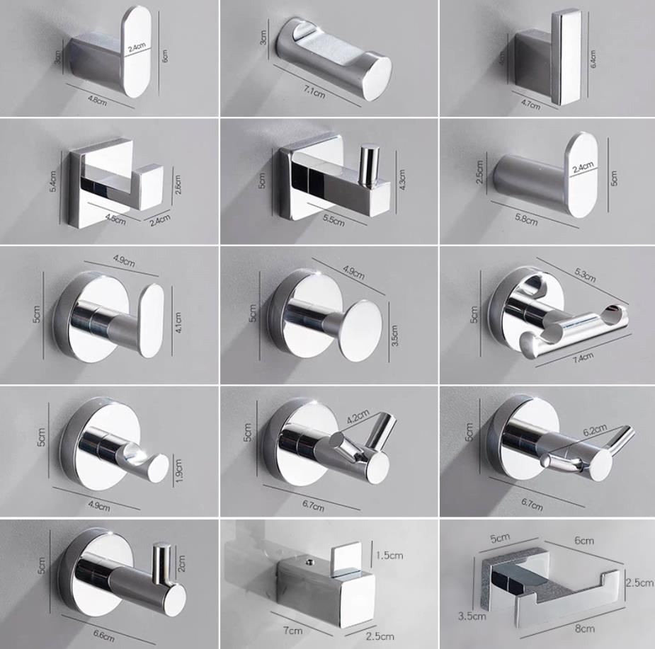 Stainless Steel coat Hook  Wall Mounted Single Robe hooks for Hotel Color Chrome